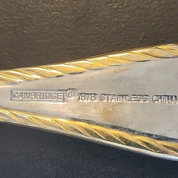 Cambridge Carlyle Stainless 18/8 Flatware Meat Fork Serving Spoons Butter Knife - Picture 6 of 7